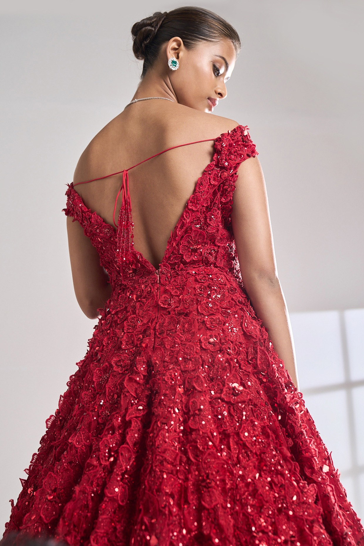 Alisandra Wedding Gown: Dark Versions in Red and Purple - Wishbox